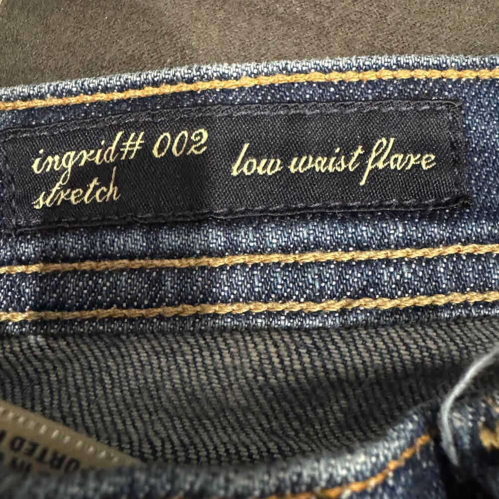 Citizens of Humanity Ingrid Low Waist Flare Jeans Dark Wash Stretch Size 26 - Picture 3 of 11
